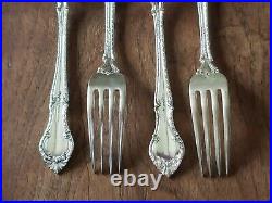 Lot of 4 Vintage GORHAM Sterling Silver ENGLISH GADROON 7 1/8 Dinner Forks 1939