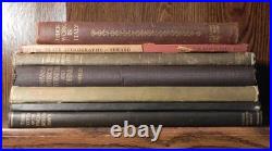 Lot of 7 Oversized Architecture Books 1909-1931 Antique Set Vintage Plates