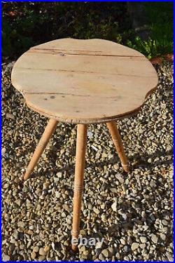 Lovely Small English Antique, Victorian, Vintage, Pine, Rusic Cricket Table