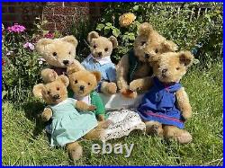 Margot- 15 c1930's Fluffy Bear Loved Old Antique English Teddy in clothes