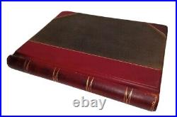 McMillian Record Book Blank Antique Leather Ledger Journal Diary 1909 Rare Vtg