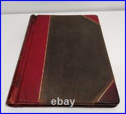 McMillian Record Book Blank Antique Leather Ledger Journal Diary 1909 Rare Vtg