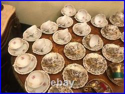 Mixed 65 Cups and Saucers Vintage English German Bavaria Coffee Porcelain Set