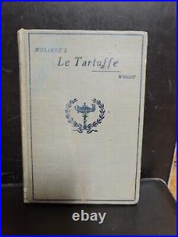 Moliers le Tartuffe Wight book Hardcover 1909 VTG french antique HTF Literature