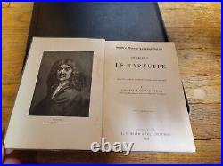 Moliers le Tartuffe Wight book Hardcover 1909 VTG french antique HTF Literature