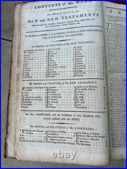 New Evangelical Family Bible Timothy Priestley 1793 Antique Vintage Rare London