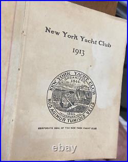 New York Yacht Club Annual Book 1913 Vintage Antique