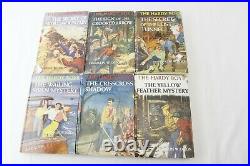 Nice 36 VOL. SET Vintage Hardy Boys Yellow Spines. Antique and Rare Lot withDJ