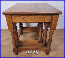 Oak Nest of Tables Vintage Country English Rectangular Postage Available