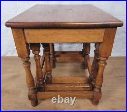 Oak Nest of Tables Vintage Country English Rectangular Postage Available