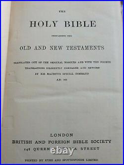 Old/Antique THE HOLY BIBLE CONTAINING THE OLD AND NEW TESTAMENT A. D. 1611