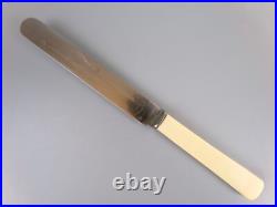 Old English Cutlery Set/Canteen. Silver Plated & Faux Bone. Spoons Forks. VTG