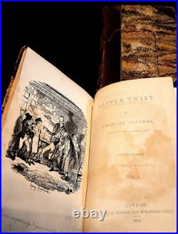 Oliver Twist Real Second Edition 1839 Charles Dickens Vintage Antique Rare Book