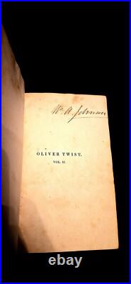 Oliver Twist Real Second Edition 1839 Charles Dickens Vintage Antique Rare Book