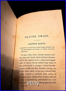 Oliver Twist Real Second Edition 1839 Charles Dickens Vintage Antique Rare Book