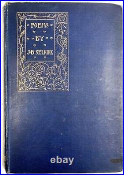 POEMS BY J. B. SELKIRK (Hardback, 1896) Antique, Vintage Signed by Author's Son