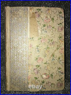 POEMS By JOHN G. WHITTIER Antique HARDCOVER BOOK Vintage 1800's GREENLEAF POETRY
