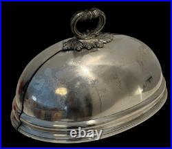 Pair Antique/Vintage Victorian English Silver Meat Dome Wall Planters Sconces