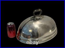 Pair Antique/Vintage Victorian English Silver Meat Dome Wall Planters Sconces