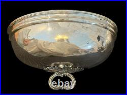 Pair Antique/Vintage Victorian English Silver Meat Dome Wall Planters Sconces