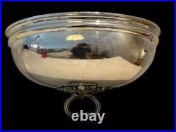 Pair Antique/Vintage Victorian English Silver Meat Dome Wall Planters Sconces