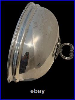 Pair Antique/Vintage Victorian English Silver Meat Dome Wall Planters Sconces