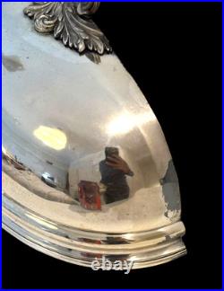 Pair Antique/Vintage Victorian English Silver Meat Dome Wall Planters Sconces