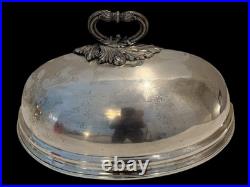 Pair Antique/Vintage Victorian English Silver Meat Dome Wall Planters Sconces