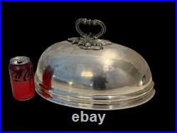 Pair Antique/Vintage Victorian English Silver Meat Dome Wall Planters Sconces