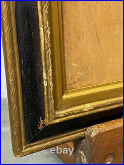 Pair English Antique Vintage Frames Black Gold Gilt Frame Mirror Medici Society