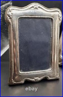 Pair Of 1988-89 Vintage English Sterling Silver 12 by 9 cms Photo Picture Frames