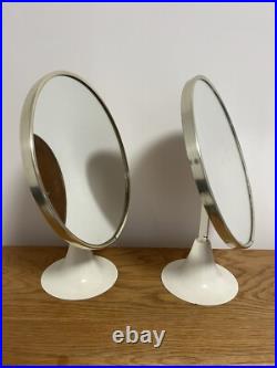 Pair Of English Mid Century Vintage Antique Round Mirrors Durlston Designs 60s