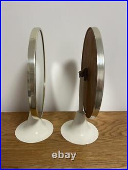 Pair Of English Mid Century Vintage Antique Round Mirrors Durlston Designs 60s