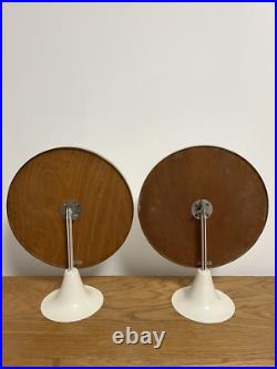 Pair Of English Mid Century Vintage Antique Round Mirrors Durlston Designs 60s