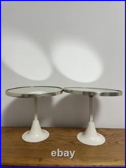 Pair Of English Mid Century Vintage Antique Round Mirrors Durlston Designs 60s