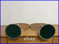 Pair Of English Mid Century Vintage Antique Round Mirrors Durlston Designs 60s