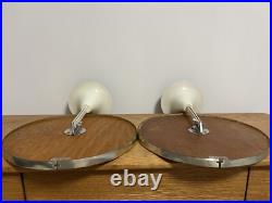 Pair Of English Mid Century Vintage Antique Round Mirrors Durlston Designs 60s