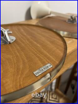 Pair Of English Mid Century Vintage Antique Round Mirrors Durlston Designs 60s
