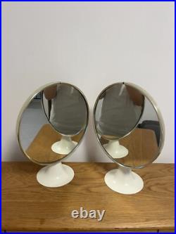 Pair Of English Mid Century Vintage Antique Round Mirrors Durlston Designs 60s