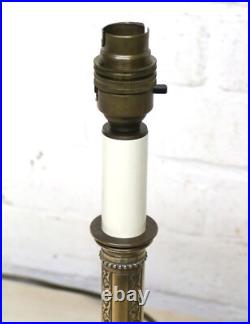 Pair of Table Lamps Vintage Valsan Solid Brass English Column Lamp Antique Style