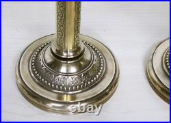 Pair of Table Lamps Vintage Valsan Solid Brass English Column Lamp Antique Style Pair of Table Lamps Vintage Valsan Solid Brass English Column Lamp Antique Style