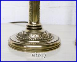Pair of Table Lamps Vintage Valsan Solid Brass English Column Lamp Antique Style