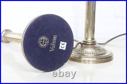 Pair of Table Lamps Vintage Valsan Solid Brass English Column Lamp Antique Style