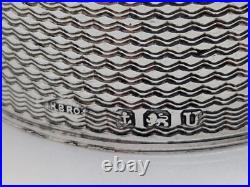 Pair of Vintage English Sterling Silver Napkin Rings, blank cartouches, d. 1943