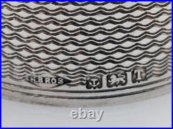 Pair of Vintage English Sterling Silver Napkin Rings, blank cartouches, d. 1943