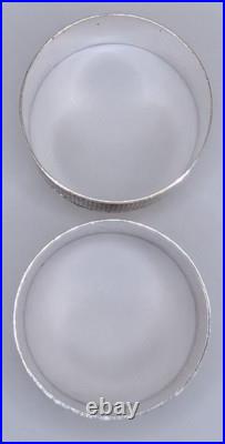 Pair of Vintage English Sterling Silver Napkin Rings, blank cartouches, d. 1943