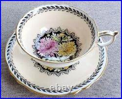 Paragon Teacup & Saucer Set Vintage Antique Chrysanthemum Floral Fine China Rare