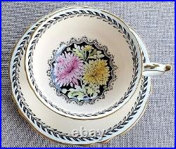 Paragon Teacup & Saucer Set Vintage Antique Chrysanthemum Floral Fine China Rare