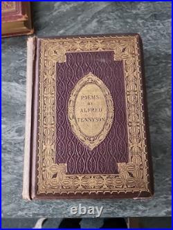 Poems By ALFRED TENYSON hardback Vintage Antique Book 1866
