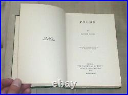 Poems by Alfred Noyes Volume Vtg. Antique 1906 HC Book 1st US Edition Staging